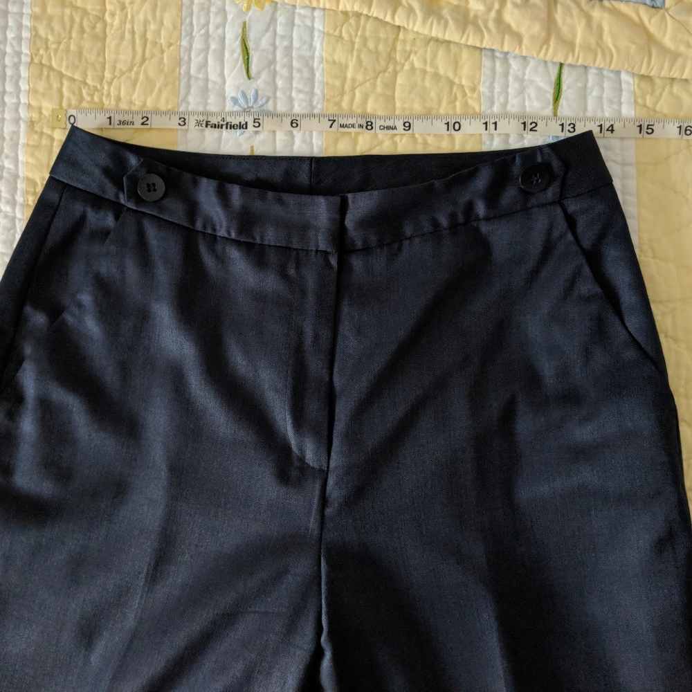 Classiques Enteir Petite Navy Wool/Silk Trousers - Picture 4 of 6